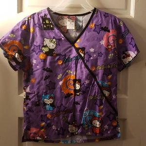 Sanrio Tops - Sanrio hello kitty halloween Scrub top sz XS used Sanrio Tops - Sanrio hello kitty halloween Scrub top sz XS used